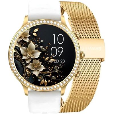 Gravity Smartwatch Złoty Pasek i Bransoleta GT5-2 (44 mm, ohne SIM), Smartwatch Gravity Smartwatch Złoty Pasek i Bransoleta GT5-2 (44 mm, ohne SIM), Smartwatch