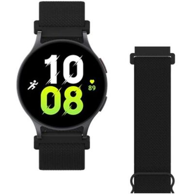 Just in Case Watchstrap für smartwatch (20 mm, gewebtes Nylon, Nylon), Uhrenarmband, Schwarz Just in Case Watchstrap für smartwatch (20 mm, gewebtes Nylon, Nylon), Uhrenarmband, Schwarz