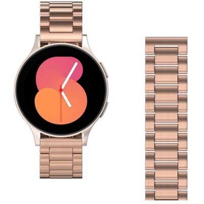 Just in Case Watchstrap für smartwatch (20 mm, Edelstahl), Uhrenarmband, Rosa, Gold Just in Case Watchstrap für smartwatch (20 mm, Edelstahl), Uhrenarmband, Rosa, Gold