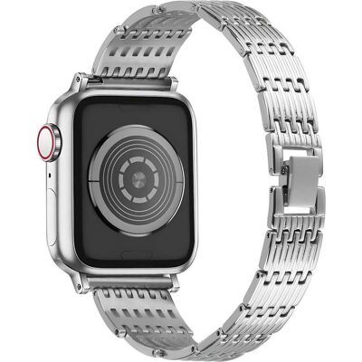 EKO Uhrenarmband Edelstahl Strass Silber (20 mm, Edelstahl), Uhrenarmband, Silber, Grau EKO Uhrenarmband Edelstahl Strass Silber (20 mm, Edelstahl), Uhrenarmband, Silber, Grau