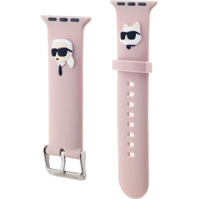 Karl Lagerfeld Pink 3D Rubber Uhrenarmband für Apple Watch 42/44/45/49mm Karl Lagerfeld Pink 3D Rubber Uhrenarmband für Apple Watch 42/44/45/49mm