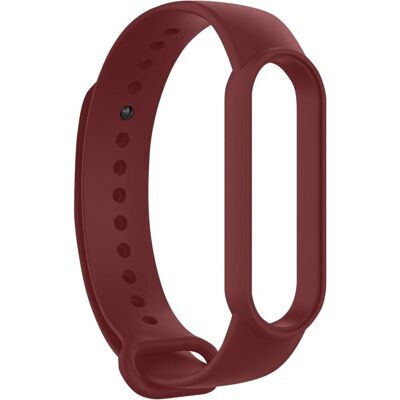 Avizar Xiaomi Mi Band 6 und 5 Rotes Silikonarmband - Armband Avizar Xiaomi Mi Band 6 und 5 Rotes Silikonarmband - Armband