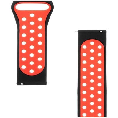 Source 20mm Double Silicone Watch Band (20 mm, durable and very pleasant to the touch silicone, Silicone), Uhrenarmband, Rot, Schwarz Source 20mm Double Silicone Watch Band (20 mm, durable and very pleasant to the touch silicone, Silicone), Uhrenarmband, Rot, Schwarz