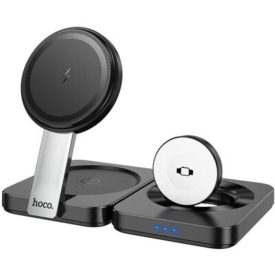 Hoco 3-in-1 Faltbares Induktionsladegerät Kompatibel mit Apple Watch 15W CQ11 Schwarz (15 W), Wireless Charger, Schwarz Hoco 3-in-1 Faltbares Induktionsladegerät Kompatibel mit Apple Watch 15W CQ11 Schwarz (15 W), Wireless Charger, Schwarz