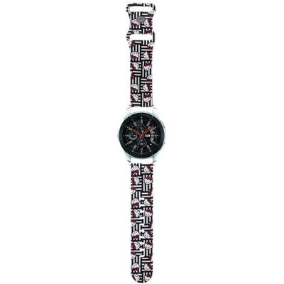 Hello Kitty Pasek Uniwersalny HKUWLSDIESK Silicone Heads & Stripes czarny/black strap 22mm (22 mm, Plastic, Silicon, Stainless Steel), Uhrenarmband, Schwarz Hello Kitty Pasek Uniwersalny HKUWLSDIESK Silicone Heads & Stripes czarny/black strap 22mm (22 mm, Plastic, Silicon, Stainless Steel), Uhrenarmband, Schwarz
