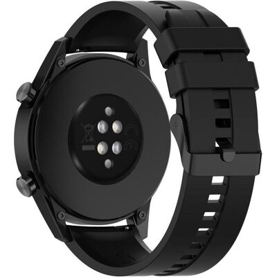 Cadorabo Smartwatch Armband (22 mm, Silikon), Uhrenarmband, Schwarz Cadorabo Smartwatch Armband (22 mm, Silikon), Uhrenarmband, Schwarz