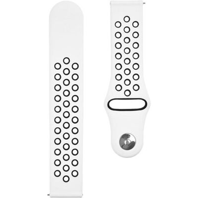 Source 20mm Double Silicone Watch Band (20 mm, Silikon), Uhrenarmband, Weiss Source 20mm Double Silicone Watch Band (20 mm, Silikon), Uhrenarmband, Weiss