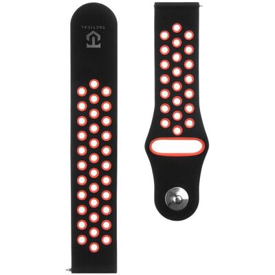 Source 20mm Double Silicone Watch Band (20 mm, durable and very pleasant to the touch silicone, Silicone), Uhrenarmband, Rot, Schwarz Source 20mm Double Silicone Watch Band (20 mm, durable and very pleasant to the touch silicone, Silicone), Uhrenarmband, Rot, Schwarz