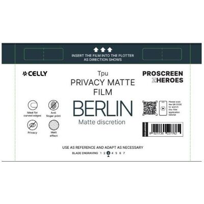 Celly Blickschutzfolie matt Berlin, universeller Displayschutz, flexibles, Smartwatch Schutzfolie, Grau Celly Blickschutzfolie matt Berlin, universeller Displayschutz, flexibles, Smartwatch Schutzfolie, Grau