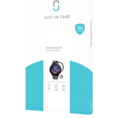 Just in Case Schutzglass Displayschutz Glass - 2 Stück, Smartwatch Schutzfolie, Transparent, Schwarz Just in Case Schutzglass Displayschutz Glass - 2 Stück, Smartwatch Schutzfolie, Transparent, Schwarz