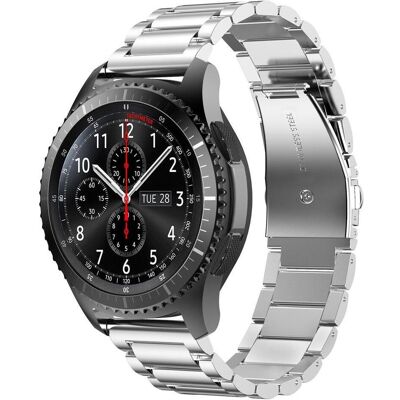 Cadorabo Smartwatch Armband (20 mm, Edelstahl), Uhrenarmband, Silber Cadorabo Smartwatch Armband (20 mm, Edelstahl), Uhrenarmband, Silber