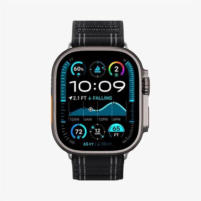 Spigen WBF0 (Fabric, Nylon, Plastic, Stainless Steel), Uhrenarmband, Schwarz Spigen WBF0 (Fabric, Nylon, Plastic, Stainless Steel), Uhrenarmband, Schwarz
