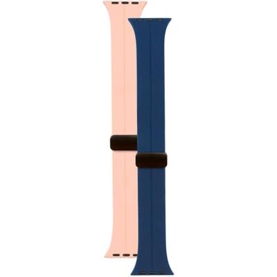 BigBen 2er Pack Apple Watch Armbänder - Rosa & Blau BigBen 2er Pack Apple Watch Armbänder - Rosa & Blau