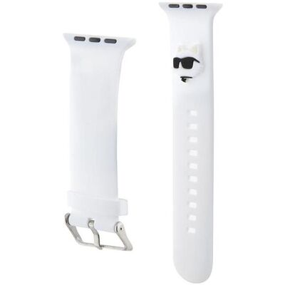 Karl Lagerfeld Weiß 3D Gummi Choupette Kopf Apple Watch Armband - 42/44/45/49mm Karl Lagerfeld Weiß 3D Gummi Choupette Kopf Apple Watch Armband - 42/44/45/49mm