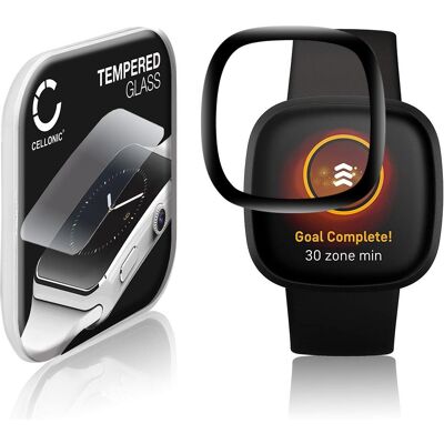Cellonic Displayschutzglas (generisch) für FitBit Versa 3, Sense, Smartwatch Schutzfolie, Schwarz Cellonic Displayschutzglas (generisch) für FitBit Versa 3, Sense, Smartwatch Schutzfolie, Schwarz