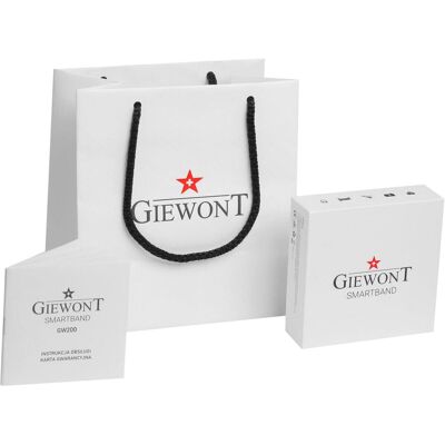 Giewont Intelligentes Armband GW200-2, schwarze Farbe, zusätzlich weisses Armband (40 mm, ohne SIM), Smartwatch Giewont Intelligentes Armband GW200-2, schwarze Farbe, zusätzlich weisses Armband (40 mm, ohne SIM), Smartwatch