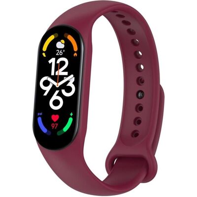 Screenguard Xiaomi Smart Band 7 Silicone Strap Ersatzarmband (Silikon), Uhrenarmband, Rot Screenguard Xiaomi Smart Band 7 Silicone Strap Ersatzarmband (Silikon), Uhrenarmband, Rot