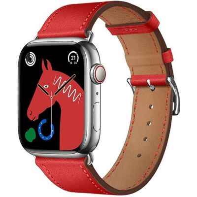 Forcell Strap F-DESIGN FA20 magnetic eco leather strap for APPLE Watch 38 / 40 / 41 mm red (Kunstleder), Uhrenarmband, Rot Forcell Strap F-DESIGN FA20 magnetic eco leather strap for APPLE Watch 38 / 40 / 41 mm red (Kunstleder), Uhrenarmband, Rot