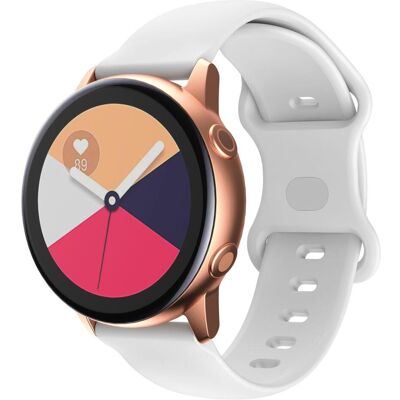 Cadorabo Armband für Samsung Galaxy Watch (20 mm, Silikon), Uhrenarmband, Weiss Cadorabo Armband für Samsung Galaxy Watch (20 mm, Silikon), Uhrenarmband, Weiss