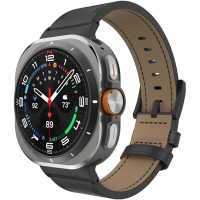 Just in Case Watchstrap für smartwatch (Leder), Uhrenarmband, Schwarz Just in Case Watchstrap für smartwatch (Leder), Uhrenarmband, Schwarz