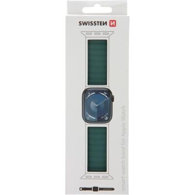 Swissten Apple Watch Armband - Grün/Grau 42/44/45/49 mm - Apple Watch Series 1-8, Ultra, SE Swissten Apple Watch Armband - Grün/Grau 42/44/45/49 mm - Apple Watch Series 1-8, Ultra, SE