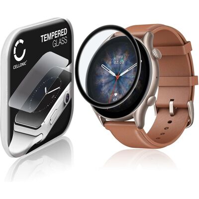 Cellonic Displayschutzglas (generisch) für Amazfit GTR 3 Pro, Smartwatch Schutzfolie, Schwarz Cellonic Displayschutzglas (generisch) für Amazfit GTR 3 Pro, Smartwatch Schutzfolie, Schwarz