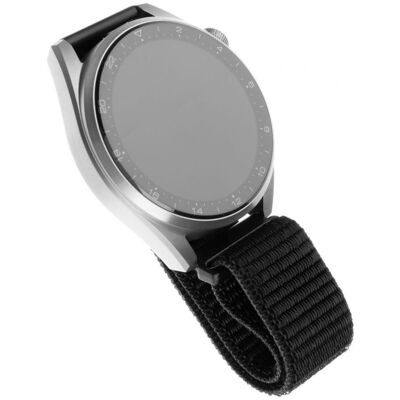 Fixed Nylon -Gurt Smartwatch 20 mm breit, schwarz (20 mm, Nylon), Uhrenarmband, Schwarz Fixed Nylon -Gurt Smartwatch 20 mm breit, schwarz (20 mm, Nylon), Uhrenarmband, Schwarz