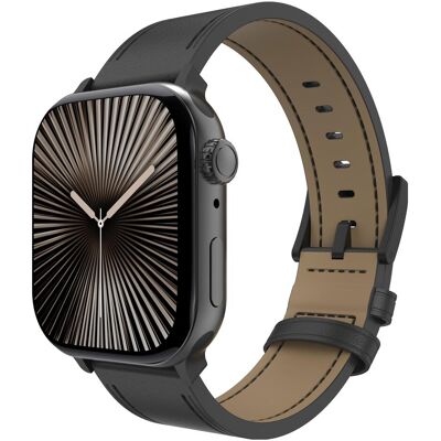 Just in Case Watchstrap für smartwatch (Genuine Leather), Uhrenarmband, Schwarz Just in Case Watchstrap für smartwatch (Genuine Leather), Uhrenarmband, Schwarz