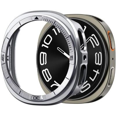 Displex Spigen - Bezel Tune Pro Pilot - for Samsung Galaxy Watch8 44mm, Stainless Steel - Silver, Smartwatch Zubehör, Silber Displex Spigen - Bezel Tune Pro Pilot - for Samsung Galaxy Watch8 44mm, Stainless Steel - Silver, Smartwatch Zubehör, Silber
