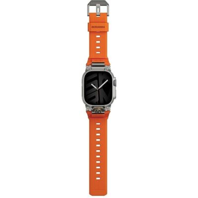 Skinarma Pasek Talon do Apple Watch Ultra 49mm pomarańczowy (Silicon, Stainless Steel), Uhrenarmband, Orange Skinarma Pasek Talon do Apple Watch Ultra 49mm pomarańczowy (Silicon, Stainless Steel), Uhrenarmband, Orange