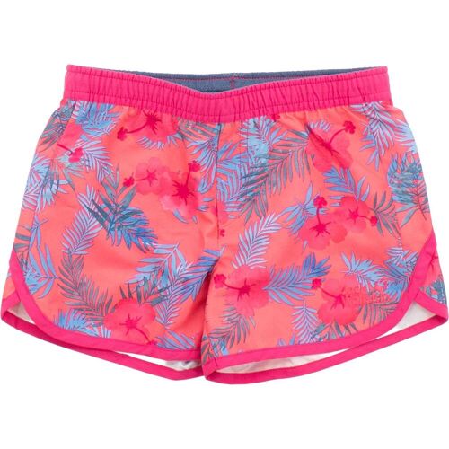Jack Wolfskin, Mädchen, Shorts, Yuba Shorts Girls Kinder Hose kurze Hose Blumenmuster 128, Blau, (128)