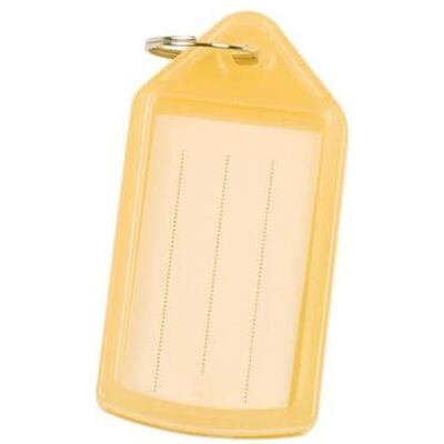 Q-Connect, Schlüsselanhänger, QConnect Zawieszki na klucze, 55x30mm, 40 szt., żółte, Gelb Q-Connect, Schlüsselanhänger, QConnect Zawieszki na klucze, 55x30mm, 40 szt., żółte, Gelb