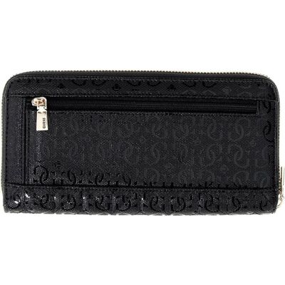 Guess Damen, Portemonnaie, Stacey SLG Zip Around Wallet, Schwarz Guess Damen, Portemonnaie, Stacey SLG Zip Around Wallet, Schwarz