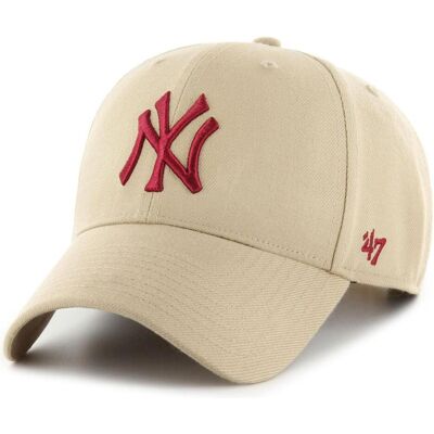 47 Brand, Herren, Cap, New York Yankees Baseball-Cap MLB MVP, Beige, Mehrfarbig, (One Size) 47 Brand, Herren, Cap, New York Yankees Baseball-Cap MLB MVP, Beige, Mehrfarbig, (One Size)