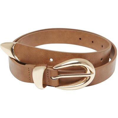 Urban Classics, Damen, Gürtel, Chunky Buckle Loop Synthetic Leather Belt brown/gold L/XL, Gold, Braun, Mehrfarbig, (L, XL) Urban Classics, Damen, Gürtel, Chunky Buckle Loop Synthetic Leather Belt brown/gold L/XL, Gold, Braun, Mehrfarbig, (L, XL)