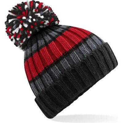 Beechfield, Unisex, Mütze, Hygge Striped Beanie, Schwarz, Mehrfarbig, (One Size) Beechfield, Unisex, Mütze, Hygge Striped Beanie, Schwarz, Mehrfarbig, (One Size)