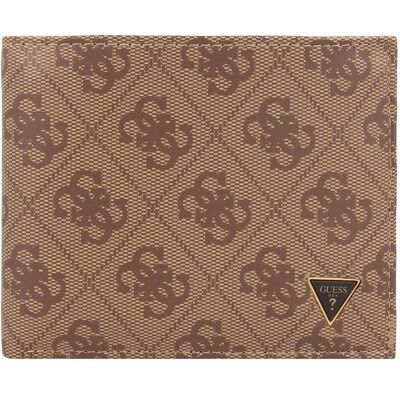 Guess Herren, Portemonnaie, Mito Geldbörse RFID Schutz Leder 12 cm, Braun, Beige Guess Herren, Portemonnaie, Mito Geldbörse RFID Schutz Leder 12 cm, Braun, Beige