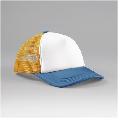 Beechfield, Unisex, Cap, Trucker Cap 5 Panels, Blau, Gelb, Mehrfarbig, (One Size) Beechfield, Unisex, Cap, Trucker Cap 5 Panels, Blau, Gelb, Mehrfarbig, (One Size)