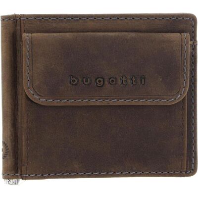 Bugatti Herren, Portemonnaie, Hunter RFID Dollarclip 8CC, Braun Bugatti Herren, Portemonnaie, Hunter RFID Dollarclip 8CC, Braun