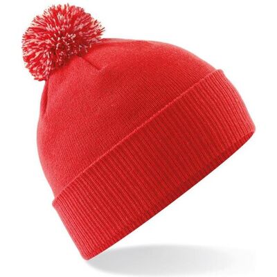 Beechfield, Mädchen, Mütze, Junior Snowstar Beanie, Rot, Mehrfarbig, Weiss, (One Size) Beechfield, Mädchen, Mütze, Junior Snowstar Beanie, Rot, Mehrfarbig, Weiss, (One Size)