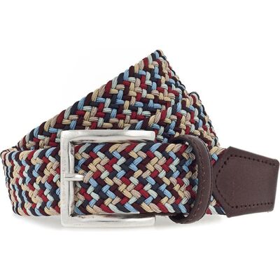 B.Belt, Herren, Gürtel, Luca Stretch Belt, Mehrfarbig, Braun, Blau, Rot, Beige, (95) B.Belt, Herren, Gürtel, Luca Stretch Belt, Mehrfarbig, Braun, Blau, Rot, Beige, (95)