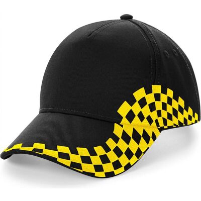 Beechfield, Unisex, Cap, Grand Prix, Mehrfarbig, Schwarz, Gelb, (One Size) Beechfield, Unisex, Cap, Grand Prix, Mehrfarbig, Schwarz, Gelb, (One Size)