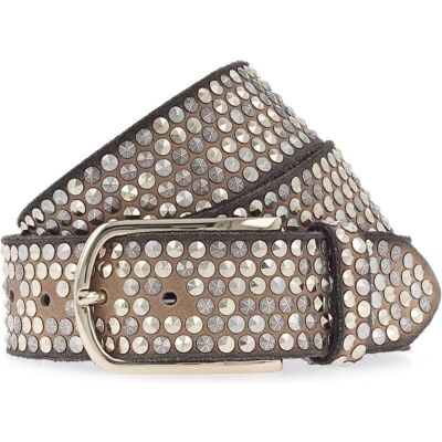 B.Belt, Damen, Gürtel, Nietengürtel Zoe Gold, Braun, (75) B.Belt, Damen, Gürtel, Nietengürtel Zoe Gold, Braun, (75)