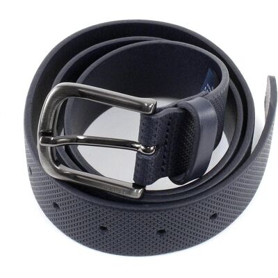 Tommy Hilfiger Herren, Gürtel, Micro Embossed Belt 3.5 W100, Blau Tommy Hilfiger Herren, Gürtel, Micro Embossed Belt 3.5 W100, Blau