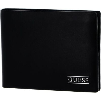 Guess Herren, Portemonnaie, New Boston Flat Billfold, Schwarz Guess Herren, Portemonnaie, New Boston Flat Billfold, Schwarz