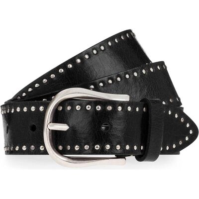 B.Belt, Damen, Gürtel, Nietengürtel Leder, Schwarz B.Belt, Damen, Gürtel, Nietengürtel Leder, Schwarz