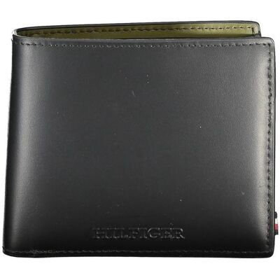 Tommy Hilfiger Herren, Portemonnaie, Black Leather Men's Wallet, Schwarz Tommy Hilfiger Herren, Portemonnaie, Black Leather Men's Wallet, Schwarz
