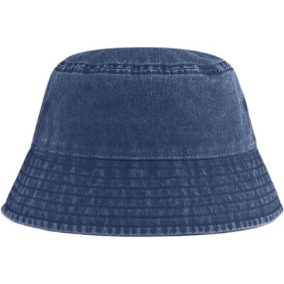 Beechfield, Unisex, Hut, Vintage Bucket Hat, Blau, (M) Beechfield, Unisex, Hut, Vintage Bucket Hat, Blau, (M)