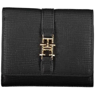 Tommy Hilfiger Damen, Portemonnaie, Nero Polyurethane Women Wallet, Schwarz Tommy Hilfiger Damen, Portemonnaie, Nero Polyurethane Women Wallet, Schwarz
