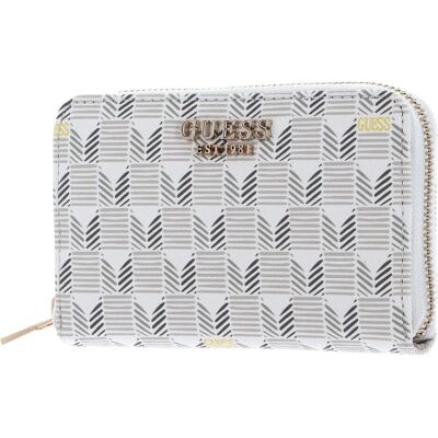 Guess Damen, Portemonnaie, Laurel Zip Around, Beige, Grau, Gelb Guess Damen, Portemonnaie, Laurel Zip Around, Beige, Grau, Gelb